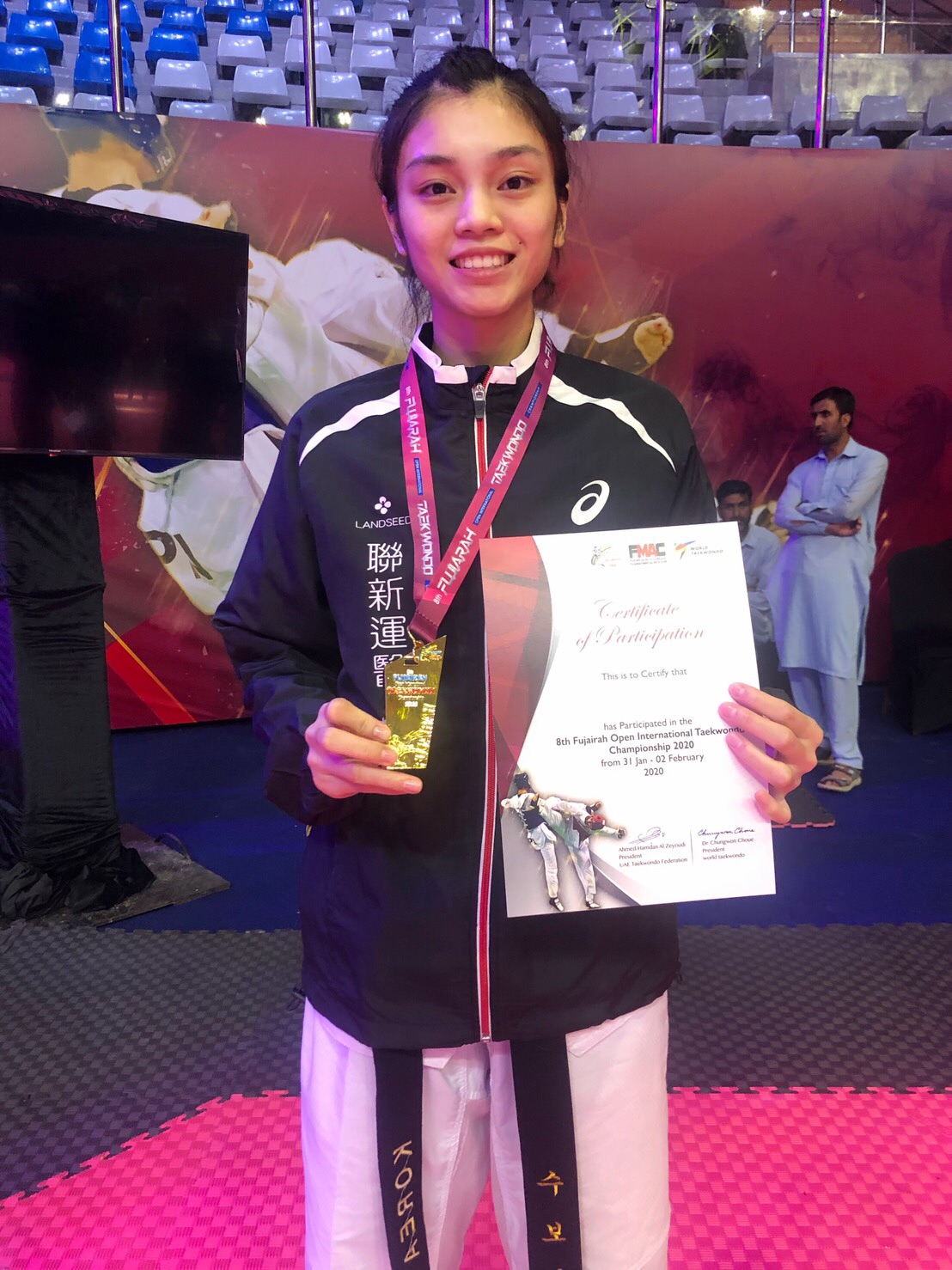 聯新健康大使蘇柏亞參加第八屆 Fujairah跆拳道公開賽金牌
